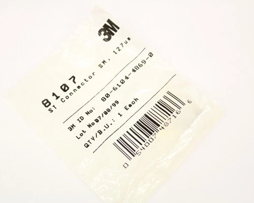 Conector de enchufe de fibra óptica 3429-5002UB 3M ST Simplex 127 μm plateado Foto 1 de 1