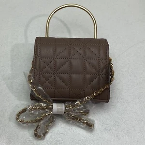 Bebe Women’s Kamala Top Handle Crossbody Taupe & Gold Tone Hardware  New - Picture 1 of 20