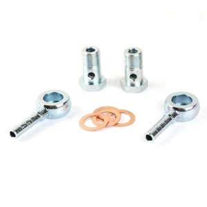 Banjo Bolt Kit M18 18mmx1.5mm to 3/8" Barb For Garrett T4 T04B T04E GT42 Series - Picture 1 of 8