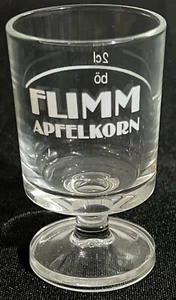RAR Vintage Flimm Apfelkorn Likör Standfuß 1oz Glas  - Bild 1 von 5