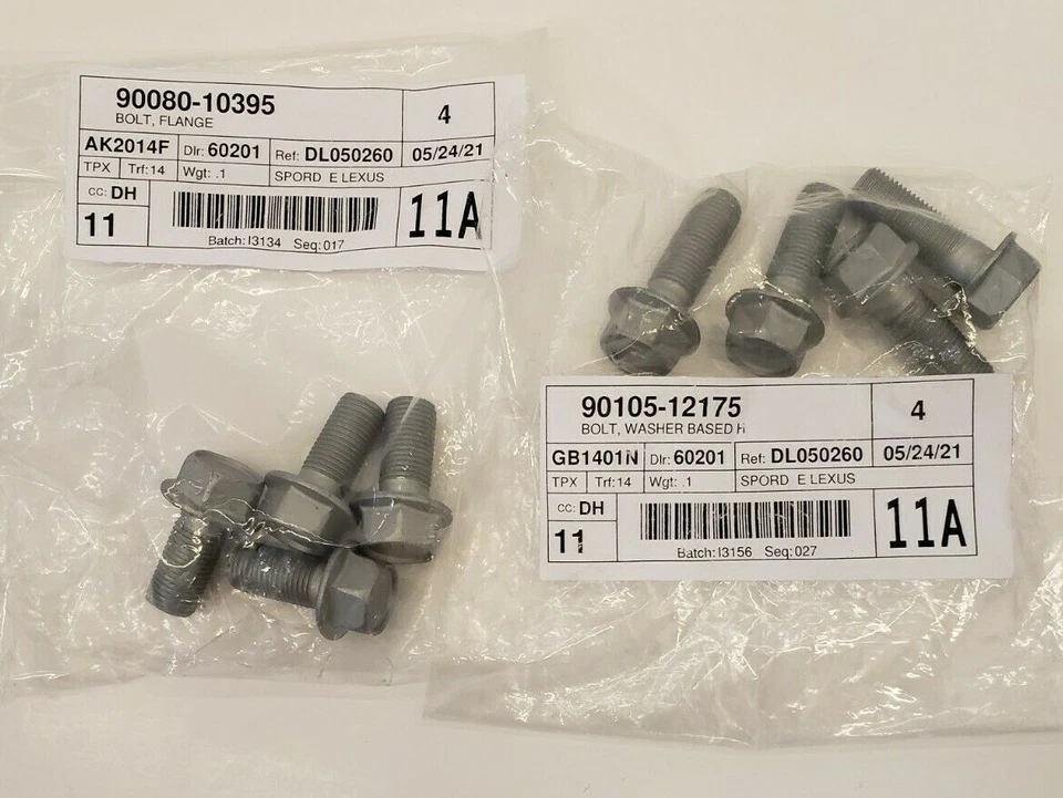 JUEGO DE PERNOS DE PINZA DELANTERA Y TRASERA DE FÁBRICA LEXUS OEM 1992-2000 SC300 / SC400 Foto 1 de 1