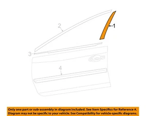 NISSAN OEM 13-18 Altima Front Door Exterior Trim-Applique Left 808133TA0B - Picture 1 of 2