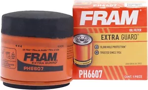 FRAM Extra Guard PH6607, 10K Mile Change Interval Spin-On Oil Filter, black - Picture 1 of 5