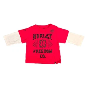 NEW Hurley 12 months long sleeve T shirt boys Red logo long sleeve - Picture 1 of 10