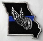 Missouri Police Thin Blue Line Motor Officer Traffic Patch -  FREE US SHIPPING!