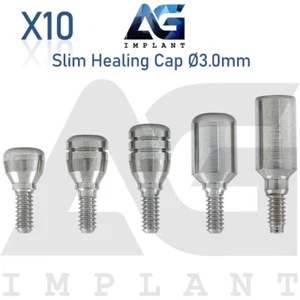 10 dünne Befestigung Heilkappe Ø3,0 mm Prothese Zahnsechseck 2,0 mm Plattform - Bild 1 von 5