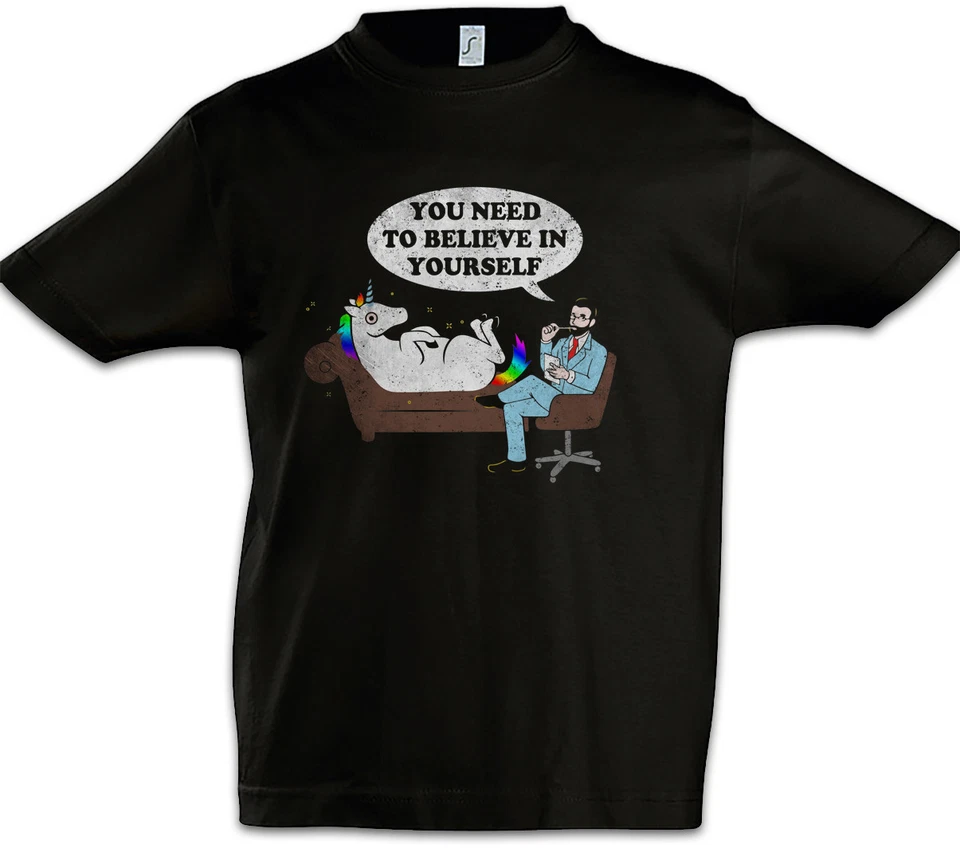 Психо единорог для мальчиков футболка единороги психолог верить в веселье - Изображение 1 из 1