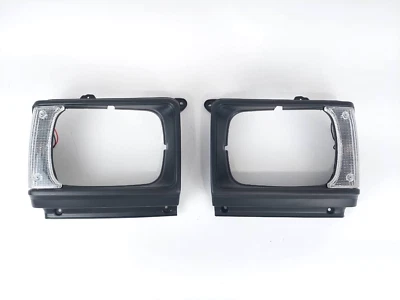 Para Toyota Pickup Hilux 1982-83 RN45 Faro Puerta Bisel Luz Estuche Negro Mate Foto 1 de 4