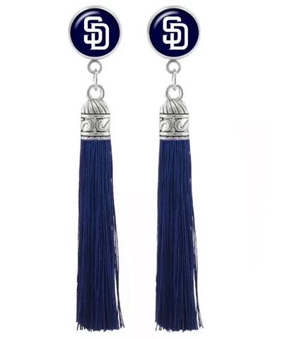 San Diego Padres Earrings, Tassel Dangle Earrings, Jewelry Stainless Steel Cover