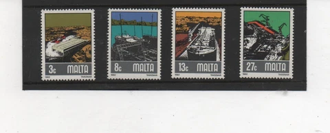 Malta Stamps 1982 Shipbuilding set of 4 MNH SG686-689 Cover