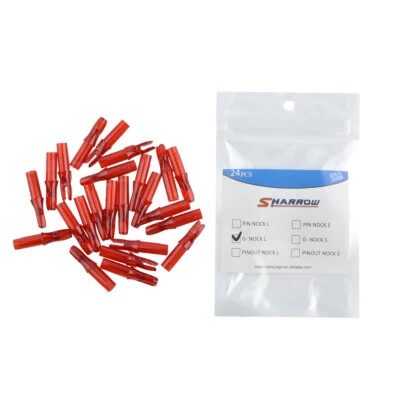 24pcs Archery Arrow Nocks ID6.2mm Insert Tips Plastic Arrow Shaft Bow DIY - Image 1 of 4