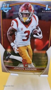 Jordan Addison 1st Bowman 2022 Bowman Chrome University 1st RC Minnesota Vikings - Picture 1 of 8