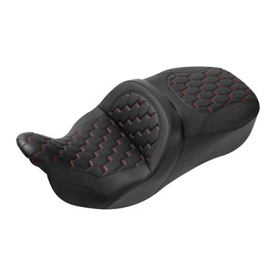 Asiento de conductor pasajero negro apto para Harley Touring Electra Tri Glide 2009-2023 Foto 1 de 4