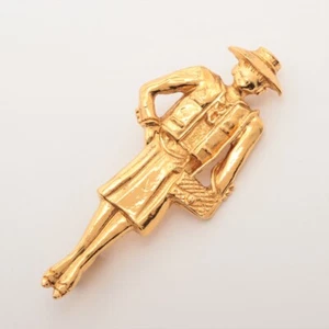 Chanel Mademoiselle Brooch GP Gold - Picture 1 of 6
