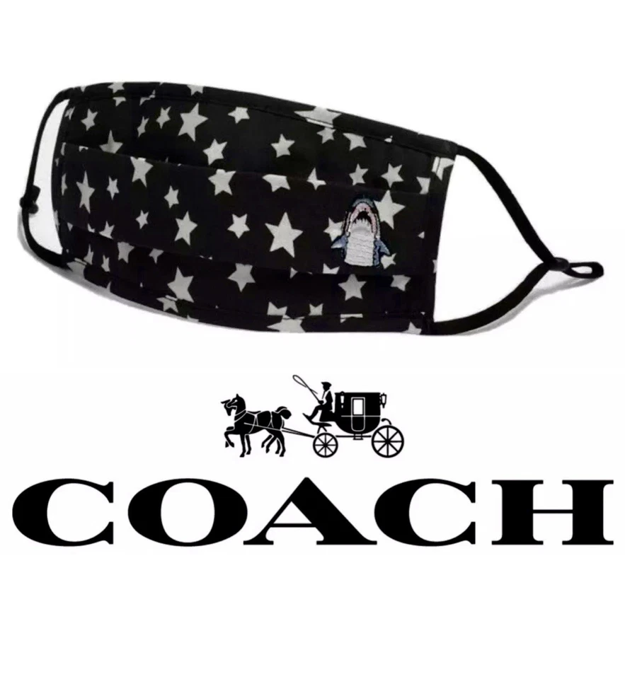 COACH Sharki Star Black Face Mask