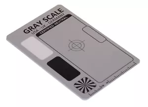 Graustufen-Taschenkarte - Bildkalibrierung Farbskala mit Lineal - Bild 1 von 1