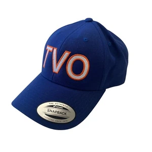 TVO Snapback Hat Adult Blue Orange Embroidered Logo Baseball Cap Wool Blend - Picture 1 of 7