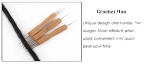 Dreadlock Crochet Hook Hair, Dread Locks Needle .75mm 1 To 3 - Picture 1 of 6