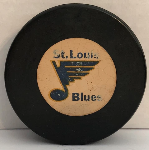 1970-72 St. Louis Blues Converse Screened Reverse Official Game Puck NHL USA Cover