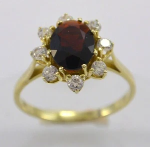 Vintage Damenring mit Turmalin & Zirkonia / 333er 8 Karat Gold 59 (18,8 mm Ø)* - Bild 1 von 3