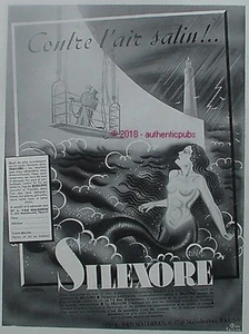 PUBLICITE SILEXORE PEINTURE SIRENE CONTRE L'AIR SALIN MER PHARE DE 1938 AD PUB - Imagen 1 de 1