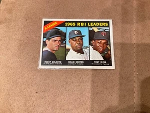 1966 TOPPS #219 DERON JOHNSON/FRANK ROBINSON/WILLIE MAYS - Picture 1 of 2
