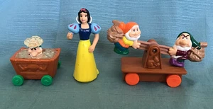 3 VTG 1993 McDonald’s Happy Meal Figurines, DISNEY’S SNOW WHITE & THE 7 DWARFS - Picture 1 of 6