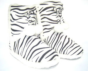 SLIPPER BOOTS WITH TASSELS ~ PURPLE or PINK or WHITE ~ ZEBRA STRIPE ~ 