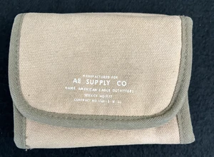 Vintage American Eagle Outfitters Canvas dreifach faltbare Geldbörse Druckknopfverschluss Münzfach - Bild 1 von 12