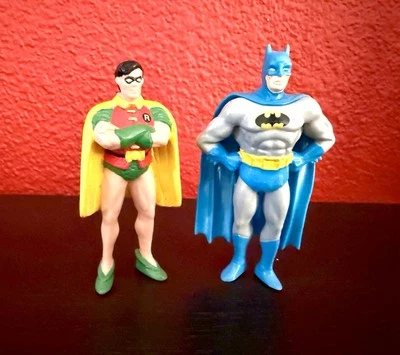 Figuras de PVC Applause 1989 vintage Batman (3,5") y Robin (3") - casi nuevas Foto 1 de 2