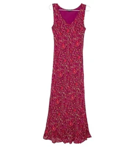 Vintage Karen Kane Lifestyle Maxi Dress Medium Artsy Floral Sleeveless Rayon - Picture 1 of 10