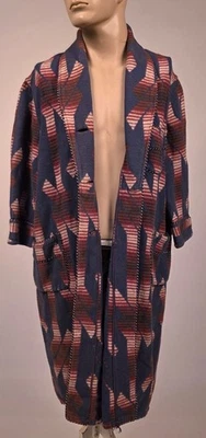 ART DECO 1920’S THICK FLANNEL ROBE W RICH PRINT - Image 1 of 4