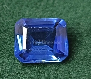 Gemas sueltas de 2,65 quilates con forma de esmeralda de zafiro azul natural certificado EGL 9x7 mm 5NSC - Imagen 1 de 7