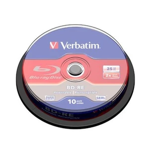 10x Verbatim BD-RE 25GB 2x Schreiben Rohlinge wiederbeschreibbar Blu-ray Spindel - Bild 1 von 2