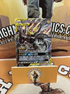 POKEMON TCG PIKACHU & ZEKROM GX  BLACK STAR PROMO TAG TEAM FULL ART HOLO - Image 1 of 4