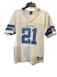 Vintage Champion Deion Sanders Dallas Cowboys 21 Youth Jersey XL Damaged NFL - Picture 1 of 7
