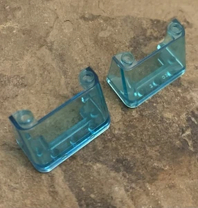 Lote de parabrisas translúcido transparente Lego azul. 2 en total. Usado - Imagen 1 de 3