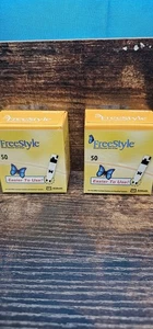 Freestyle Blutzuckerteststreifen Packung mit je 50 Ablaufdatum 9/26+ Menge 2  - Bild 1 von 6