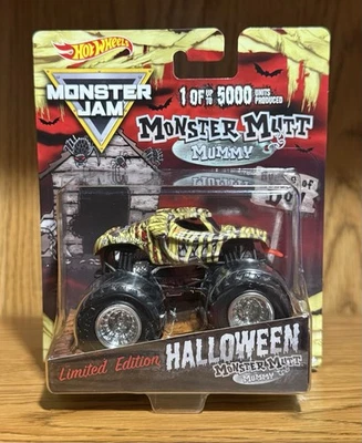 2018 Hot Wheels Monster Jam 1:64 Monster Mutt Mummy Halloween Exclusive RARE MIB - Image 1 of 4
