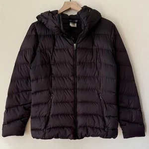Abrigo Chaqueta Patagonia Downtown Loft Pato Plumón Capucha Mujer Grande Negro - Imagen 1 de 3