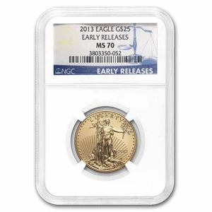 2013 1/2 oz American Gold Eagle MS-70 NGC (Early Releases) - Picture 1 of 3