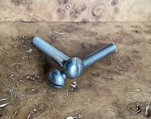 5/16” BSW x 2 1/2” Edelstahl Rundkopf Schlitz Maschinenschrauben x 2 - Bild 1 von 2