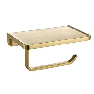 Toilet Paper Holder with Phone Shelf, Bathroom Accessories Tissue Roll Dispen... - Picture 1 of 7