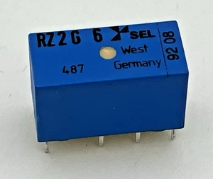 Miniatur-Relais RZ2 G6, ITT SEL Typ, 12 VDC / 5 A / Print-Relay, DPDT, NOS - Bild 1 von 5
