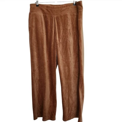 Calvin Klein Performance Wide-Leg High-Rise Pull-On Corduroy Pants Size 2X - Image 1 of 4