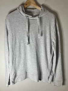 Faherty Hoodie Mens Medium Light Grey Pullover Long Sleeve Tee Slub Shirt - Picture 1 of 7