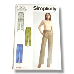Pantalones elegantes Simplicity Pattern 9852 Misses' en cuatro estilos y cinturón 18-26 sin cortar - Imagen 1 de 1