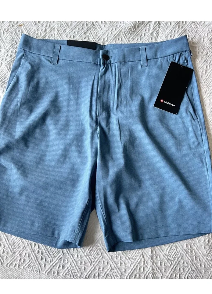 LULULEMON 36 MEN’S ABC Classic-Fit Shorts 7.5" WovenAir in Green-Tea LM7ARWS