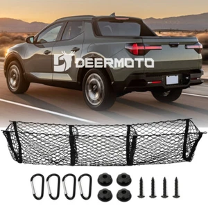 Truck Bed 3 Pockets Envelope Mesh Cargo Net Organizer For Hyundai Santa Cruz - Picture 1 of 10