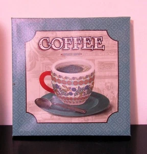 Cuadro en lienzo con temática de café - Imagen 1 de 6